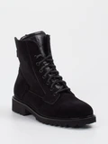 Durea – Schnürboots aus Veloursleder schwarz