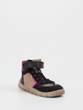 develab – High-Top-Stiefelette aus Veloursleder Schwarz