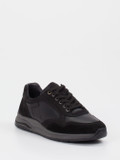 Sioux – Sneaker aus Velours- und Glattleder schwarz