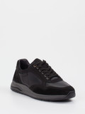 Sioux – Sneaker aus Velours- und Glattleder schwarz