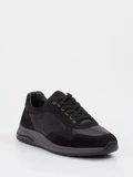 Sioux - Schnürschuh aus Velour/Leder in schwarz