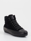 Candice Cooper – High-Top-Sneaker aus Veloursleder schwarz