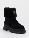 Blauer – Stiefelette aus Veloursleder schwarz