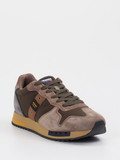 Blauer – Sneaker aus Veloursleder und Textil in Taupe