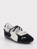 Puma – Ballerinas aus Veloursleder Schwarz