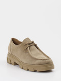 Paul Green – Schnürschuhe aus Veloursleder sandbeige