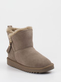 Ara – Stiefeletten aus Veloursleder in Taupe