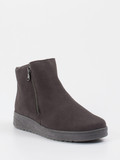 Semler – Stiefelette aus Veloursleder grau
