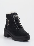 Palladium – Stiefeletten aus Veloursleder Schwarz