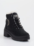 Palladium – Stiefeletten aus Veloursleder Schwarz