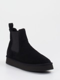 Copenhagen – Chelsea Boots aus Veloursleder Schwarz