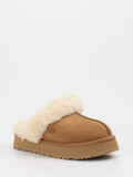 UGG – Lammfell-Pantoffeln aus Veloursleder karamellbraun