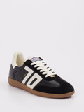 Back 70 – Retro-Sneaker aus Velour/Leder Schwarz