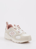 New Balance – Retro-Sneaker aus Textil und Veloursleder beige