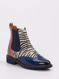 Melvin & Hamilton – Chelsea Boots aus Kalbleder mit Zebrafell