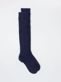 Burlington – Kniestrümpfe aus Wolle in Marineblau