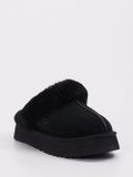 UGG – Lammfell-Pantoletten aus Veloursleder Schwarz