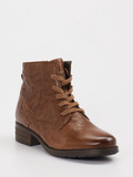 Josef Seibel – Schnürstiefelette aus Kalbleder mittelbraun