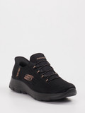Skechers – Slip-On Sneaker aus Textil in Schwarz