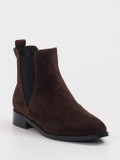 Di Lauro – Chelsea Boots aus Veloursleder dunkelbraun