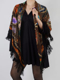Katherina Loretta – Poncho aus Textil mit Edelstein-Print