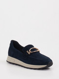 Rapid Soul – Slipper aus Veloursleder Dunkelblau