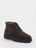 Konstantin Starke – Stiefeletten aus Veloursleder Dunkelbraun