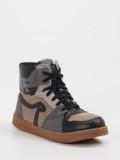 Richter – High-Top-Sneaker aus Veloursleder Taupe