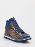 Konstantin Starke – High-Top Sneaker aus Leder Blau