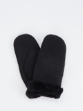 UGG – Fäustlinge aus Leder mit Fellfutter schwarz