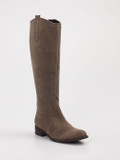 Gabor – Kniestiefel aus Veloursleder in Taupe