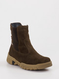 Waldläufer – Chelsea Boots aus Veloursleder olivbraun