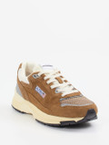 Autry – Sneaker aus Veloursleder und Mesh cognac