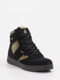 Primigi – High-Top-Sneaker aus Veloursleder schwarz