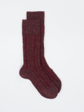 Burlington – Freizeitsocken aus Wolle bordeaux meliert