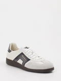 Santoni - Sneaker aus Leder in weiß