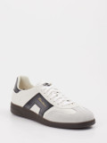Santoni – Retro-Sneaker aus Leder Offwhite