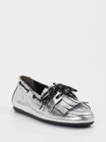 Kennel & Schmenger – Loafer aus Metallic-Leder in Silber