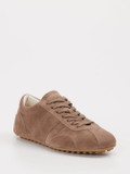 Tod's – Sneaker aus Veloursleder in Taupe
