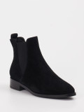 Di Lauro – Chelsea Boots aus Veloursleder schwarz
