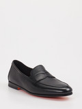 Santoni - Slipper aus Kalbleder in schwarz