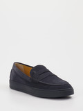 Tod's – Slipper aus Veloursleder Dunkelblau