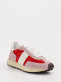 Tod's – Sneaker aus Veloursleder und Textil Rosé