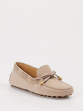 Tod's – Slipper aus Veloursleder in Beige