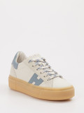 Hogan – Sneaker aus Leder-Mix cremeweiß