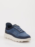 Geox – Sneaker aus Textilstrick in Jeansblau