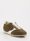 Philippe Model – Sneaker aus Veloursleder Olivbraun