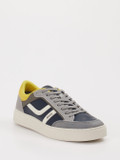 Boss – Sneaker aus Velour/Leder in Dunkelblau