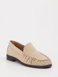 Boss – Loafer aus Veloursleder in Beige