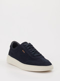 Boss – Sneaker aus Veloursleder Dunkelblau